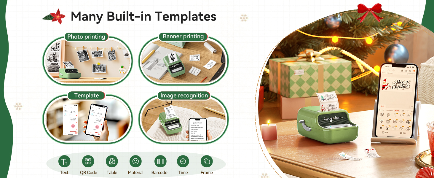 many templates built-in powerful niimbot app