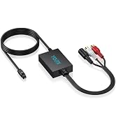YGiTK 192kHz DAC Digital to Analog Audio Converter SPDIF to RCA+3.5mm Converter with Digital Audi...