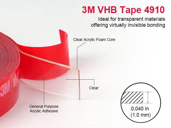 4910 3m double sided mounting tape vhb heavy duty foam tape strong adhesive