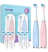 FUMEIKANG Kids Electric Toothbrushes 2 Pack Smart Sonic Toothbrush for Boys and Girls 3 4 5 6 7 8...