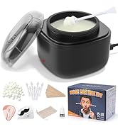 AUZEAL Nose Wax Kit Men, Nose Ear Hair Waxing Kit with 100g Wax, 40 Sticks, Nose Ear Hair Removal...