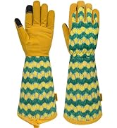 MSUPSAV Gardening Gloves,Rose Pruning Garden Gloves,Gauntlet Gloves,Yard Work Gloves,Gardening Gi...