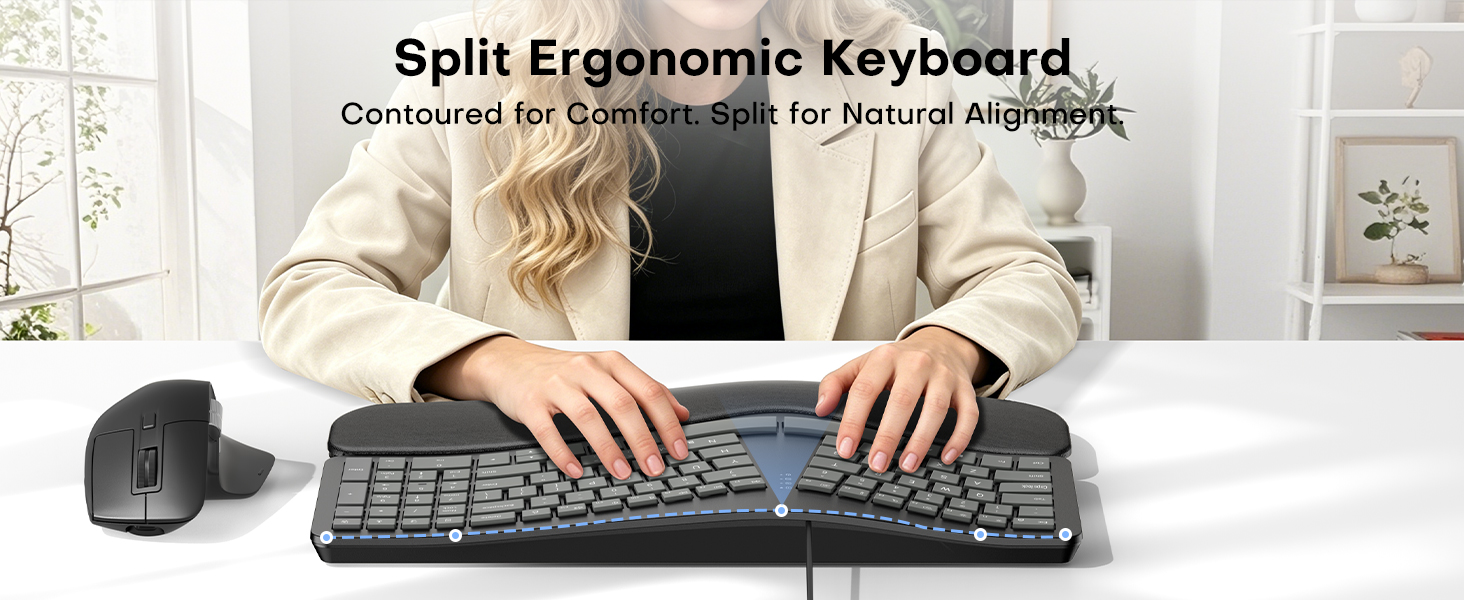wired ergonomic keyboard