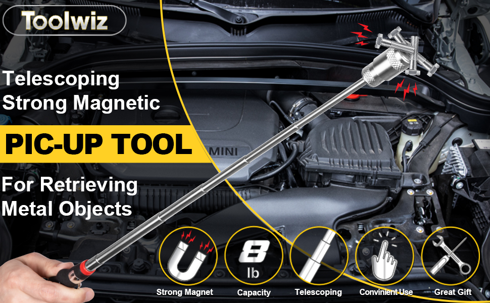 Telescopic Magnetic Pick up Tool (16LB), Extendable