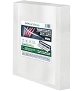 Chamber Machine Vacuum Pouches, MAGIC SEAL Vacuum Sealer Smooth Flat Bags, Size 8
