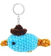 PLwelth Crochet Keychain for Women Men Cute Animals Keyring Charm Accessory for Backpack Handmade...