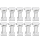 HOMSFOU 10Pcs Greek Columns Candle Holder Resin Roman Pillar Statues Desktop Candleholder Photo P...