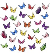 YGbridge Monarch Butterfly Decorations, 50 Pcs Artificial Magnetic Butterflies Realistic Butterfl...