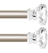 TVWOO 2 Pack Champagne Gold Curtain Rods 28 to 48 Inch,3/4 Inch Adjustable Curtain Rod,Single Win...