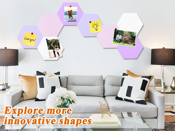 DIY Hexagon Bulletin Board Pin Board
