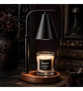Marycele Black Candle Warmer Lamp with Timer, Height Adjustable Lamp Gifts | Dimmable Black Gothi...