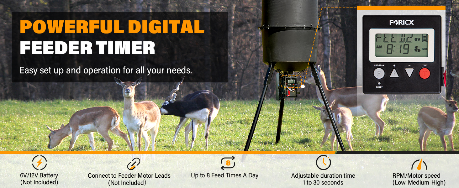 Feeder 8 Times Digital Timer for Hunting Game Feeding