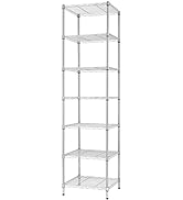 Finnhomy Heavy Duty 7 Tier Wire Shelving, 18x18x72 inches 7 Shelves Storage Rack with Thicken Ste...