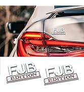 VAGURFO 2 Pack FJB Edition Car Stickers Emblem,Car Accessories Badge,Car Emblems 3D Badge Car Sti...