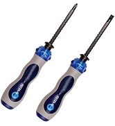 Sipery 2Pcs Magnetic Screwdrivers Set Phillips Flat 6 Inch Dual Screwdriver | Adjustable Length S...