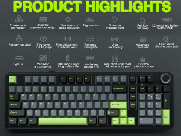wireless mechanical keyboard creamy sound mechanical keyboard with numpad gaming keyboard
