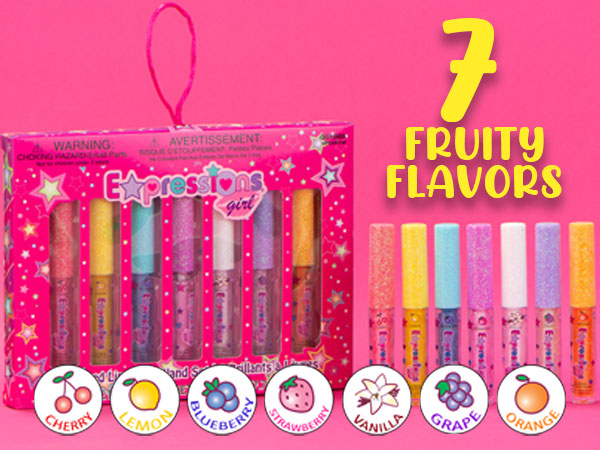 girls fruity lip gloss