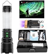 Flashlights High Lumens Rechargeable- Super Bright Tactical LED Flashlight,Powerful USB C Flash L...