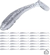 Paddle Tail Fishing Soft Lures Swimbait Bass Crappie Walleye Trout Plastic Sinking Bait Saltwater