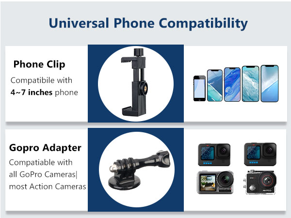 Mic Stand Phone Holder, Phone Holder Mount for Microphone Stand