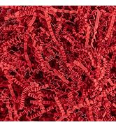 Sukh Red Crinkle Cut Paper - Reusable Paper Shred Filler Easter as Confetti Paper Stuffing Basket...