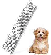 Histotree Professional Pet Stainless Steel Comb for Dogs&Cats 6.1in/15.5cm | Long&Short Fine Toot...
