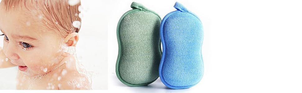 baby bath sponge blue