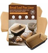 HUAKENER Loaf Pan Liners, 100Pcs Non-Stick Parchment Paper Bread Pan Liners for Baking Bread 9x5,...