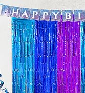 Winter Foil Fringe Curtains Backdrop Birthday Party Decorations