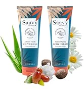 Saavy Naturals 2 PACK Tahitian Vanilla Body Cream, 8.5 Ounces Body Cream For Women