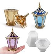 Actvty Hexagonal Jar Resin Molds, Jar Silicone Molds with Lid for Epoxy Resin Casting, Storage Ja...