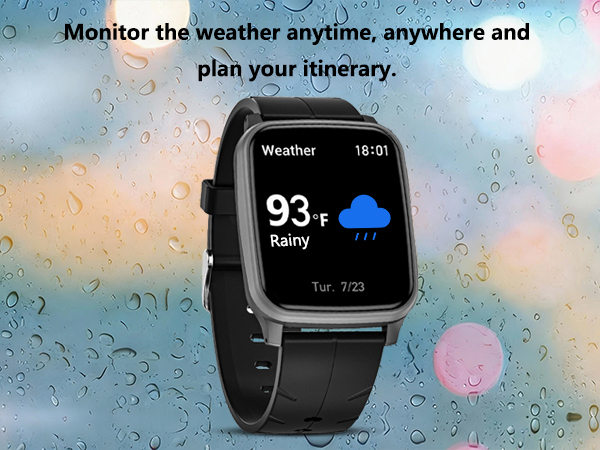 fitness tracker with weather