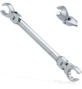GOLD DEER Flex Head Flare Nut Wrench 16 * 18mm Flexible Line Set - Metric Flare Tool for Automoti...