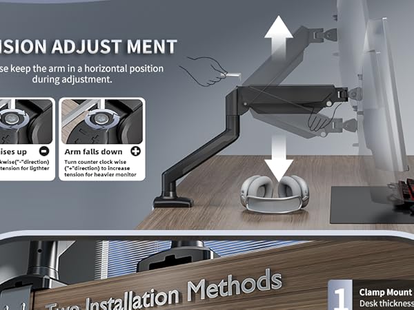 C-MOUNTS Single Monitor Desk Mount