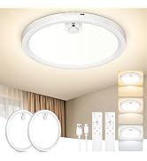 Redane 2 Pack Battery Powered Motion Sensor Rechargeable Ceiling Lights | 7000mAh Battery Wireles...