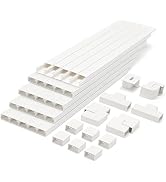 LZEOY Wire Covers for Cords Kit-392.5in Wire Hiders for TV on Wall, White Cord Cover Wall, Cord H...