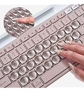 64PCS Clear Glass Nail Art Typing Stickers, Raised Keyboard Stickers for Long Nail Keyboard Cover...
