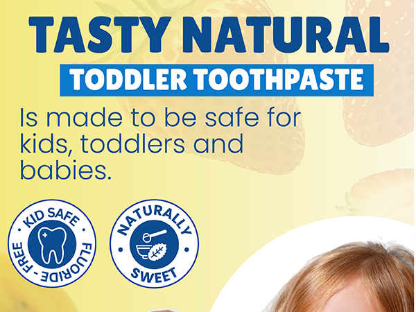 kids toothpaste sensitive teeth natural fluoride free xylitol flavored toddlers flouride-free paste