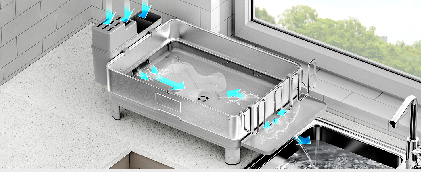 stainless steel dish drying rack