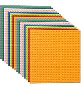 Vdealen 16 Pack Classic Baseplates 10" x 10" Large Building Plates for Building Bricks, Compatibl...