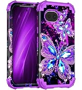 Miqala for Google Pixel 10a Case,Glow in The Dark Three Layer Heavy Duty Shockproof Full Body Pro...