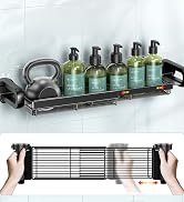 JOTPE Shower Caddy Suction Cup, Expandable Suction Shower Shelf with Large Capacity, Heavy Duty S...