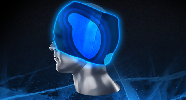 Image shows the features of the inside of the Cap with futuristic X-ray technology
