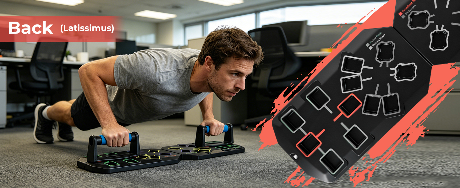 Push Up Board 7-In-1 Workout Equipment With Square Slots