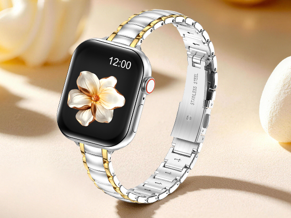 Slim metal apple watch bands
