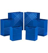 Hallmark Blue Gift Bags in Assorted Sizes (Pack of 6: 2 Medium 9