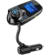 Nulaxy KM18 Bluetooth 5.4 Car Adapter with 1.44" Clear Display & Flexible Gooseneck - FM Radio Tr...