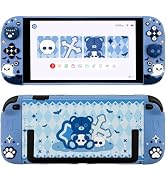 Sanfulin Protective Case for Nintendo Switch 2 (2025), Blue | Hard Back Shell + 2 Silicone Ergono...