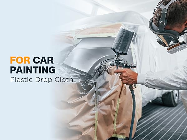 Painters rely on thick plastic drop cloths for messy paint jobs.