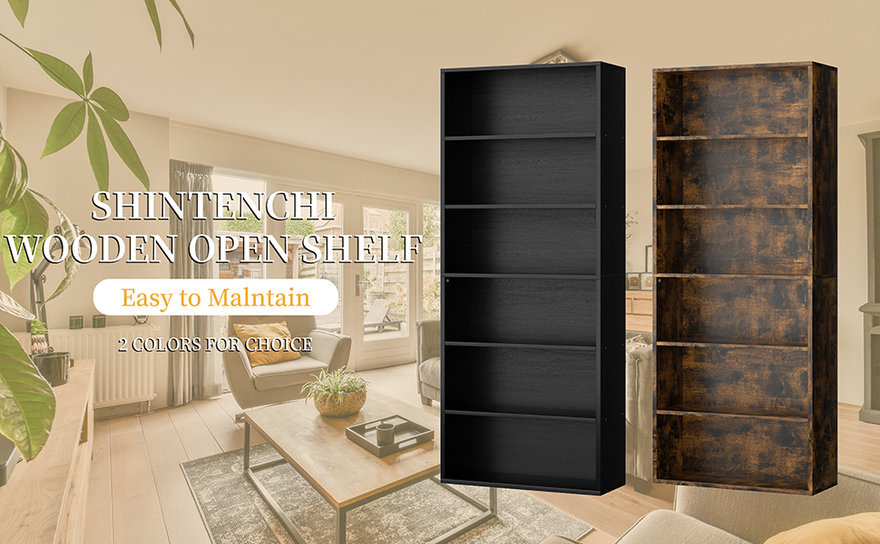 70.6 inches Tall Bookcase for Home Office, Living Room